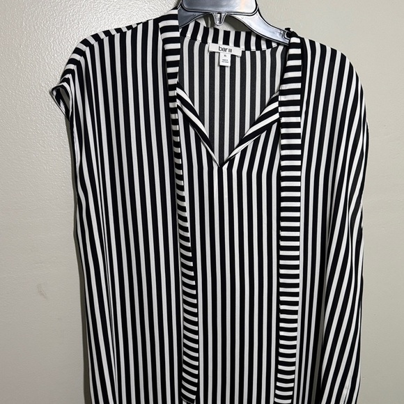 Bar III Monochrome Striped Blouse - Picture 3 of 4